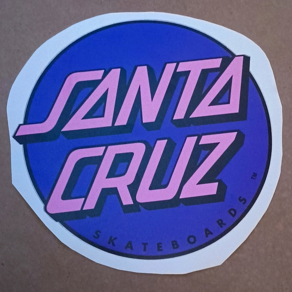 New Santa Cruz Purple w/Pink Lettering Decal Stickers